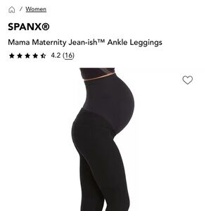 Spanx Mama Maternity Jean-ish Black Full-Length Leggings